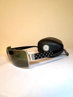 Vintage CHANEL Sunglasses 4103-B 164-71 Quilt Rhinestones